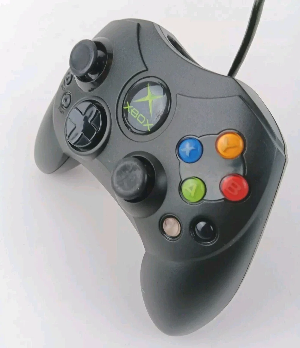 Microsoft Black Original Xbox Video Game Console Controller S Wired